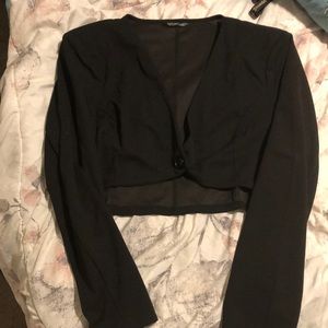 Plus size cleavage blazer top